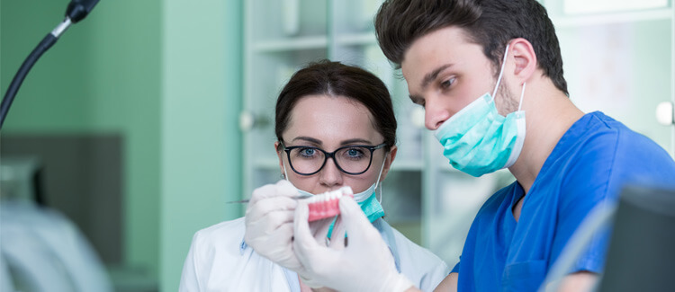 Dental prosthesis working on the denture